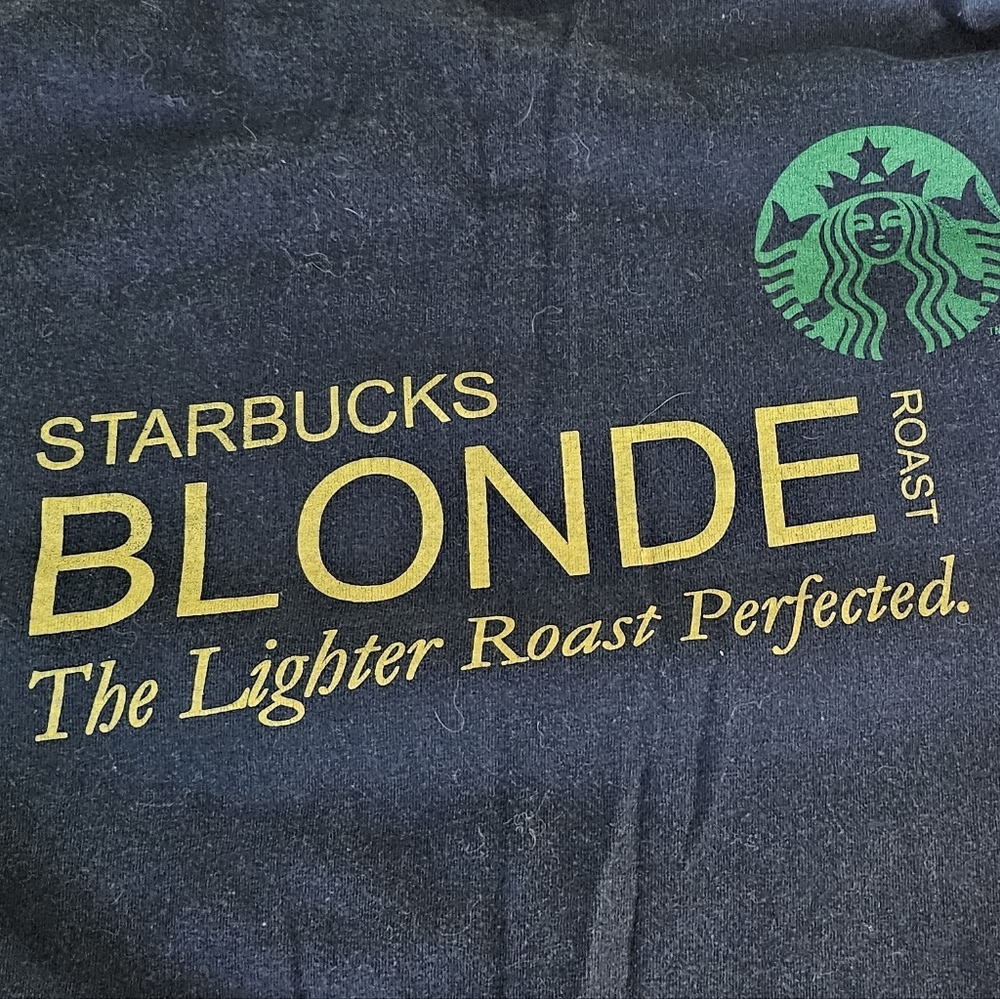 Starbucks blonde roast long sleeve black small unisex shirt rare